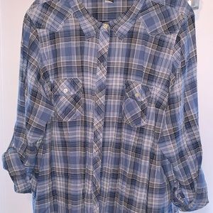 Torrid Plaid Long Sleeve Shirt, Size 3x.